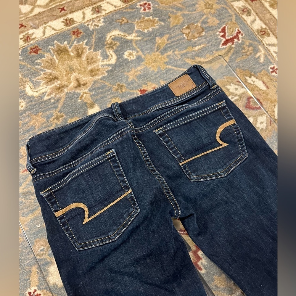 Women's American Eagle Dark Blue Jeans - Picture 6 of 8